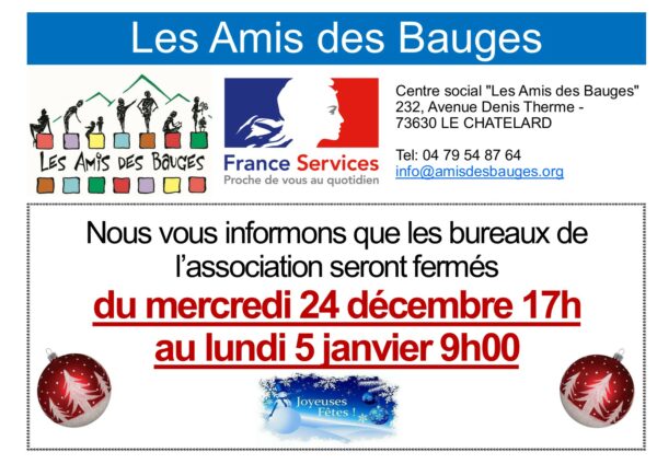 Fermeture de fin d&rsquo;année