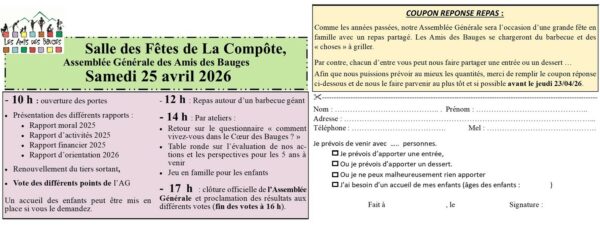 Pour assister à l&rsquo;Assemblée Générale des Amis des Bauges